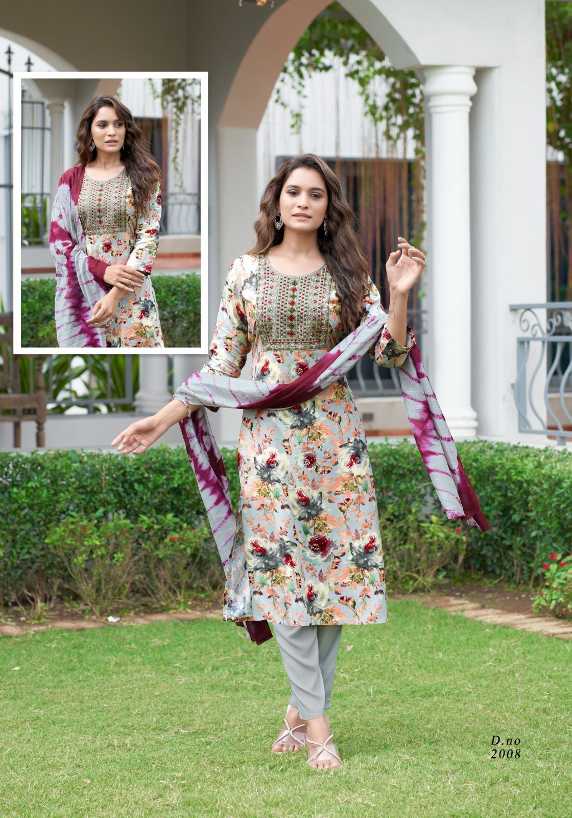 Sabri Vol 2 By Mystic 9 Rayon Printed Embroidery Kurti With Bottom Dupatta Wholesale Price In Surat
